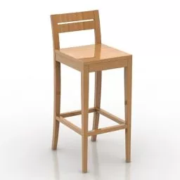 Wood Bar Chair Resta 3d model Wood Bar Chair Resta 3d model