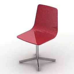 Plastic Back Chair 3d model