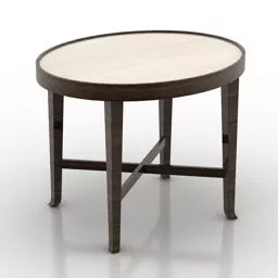Living Room Round Table 3d model