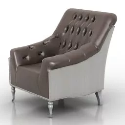 Single Armchair Tufted 3d model