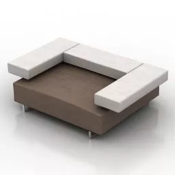 Single Sofa With Thin Arms 3d model