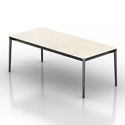 Office Mdf Rectangle Table 3d model