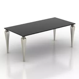 Rectangle Black Table Capriccio 3d model