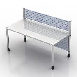 Hospital Metal Table 3d model