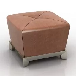 Upholstered Seat Leather Material 3d model