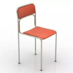 Office Chair Plastic Back 3d model