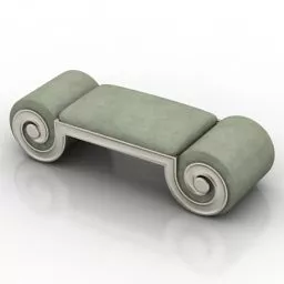 Classic Style Fabric Seat 3d model Classic Style Fabric Seat 3d model