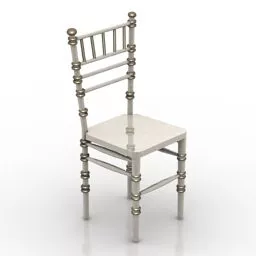 Vintage American Wood Chair Aditya 3d model