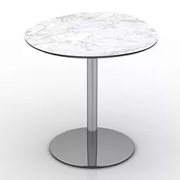 Round Table Marble Top 3d model