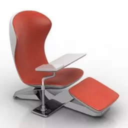 Relax Armchair With Table Combine 3d model