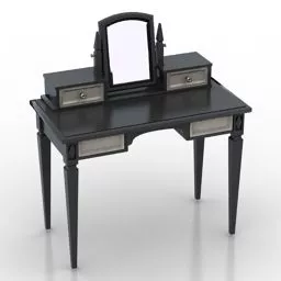 Dressing Table Oval Mirror 3d model