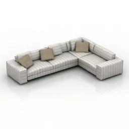 Corner Fabric Sofa Minotti 3d model