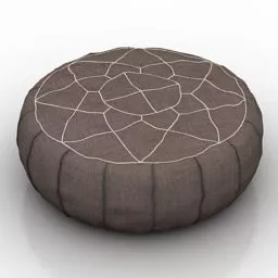 Brown Round Seat 3d model Brown Round Seat 3d model