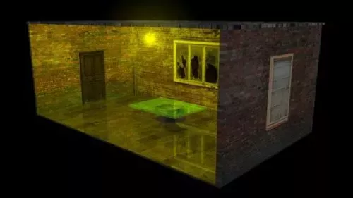Green Light Room 3d model Green Light Room 3d model