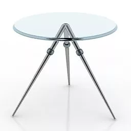 Glass Table Round Shaped 3d model
