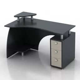 Black Work Table 3d model
