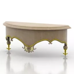 Classic Console Furniture Table 3d model