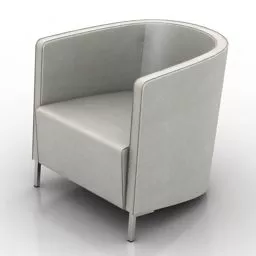 Tub Armchair Fabric 3d model