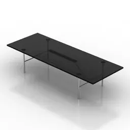 Rectangle Black Table Sara 3d model
