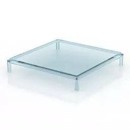 Glass Square Table Park 3d model Glass Square Table Park 3d model