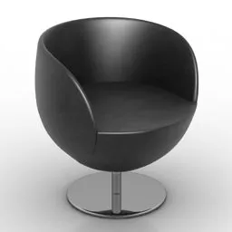 Black Egg Armchair Tonon 3d model