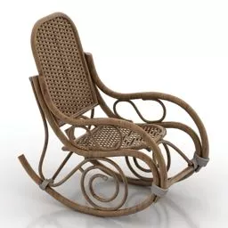 Vintage Rocking Armchair 3d model
