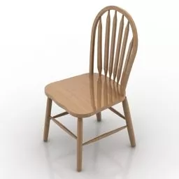 Wood Chair Malasia 3d model