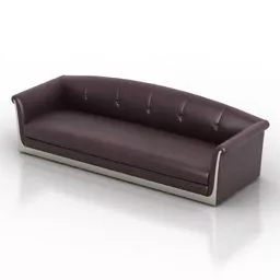 Sofa Cattelan Brown Leather 3d model