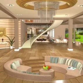 House Interior Lowpoly 3d model