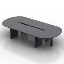 Small Conference Table Smooth Edge 3d model