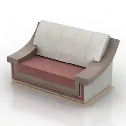 Vintage Sofa Decor 3d model