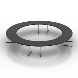Conference Room Table Chairs Modern 3d model