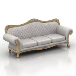 Classic Camel Sofa 3d model