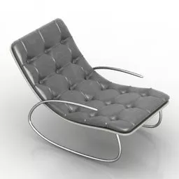 Mid-century Armchair Capitone 3d model