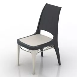 Plastic Back Chair V1 3d model