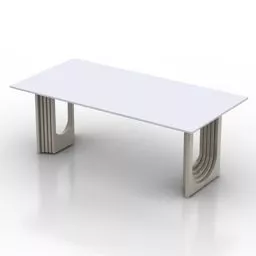 White Rectangle Table 3d model White Rectangle Table 3d model