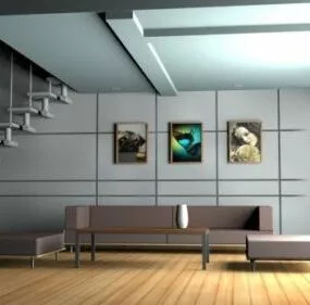 House Interior Modernism Style 3d model