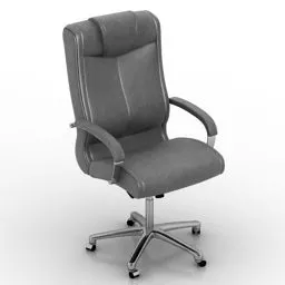 Black Common Wheels Armchair 3d model