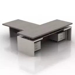Corner Work Table Office 3d model