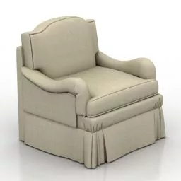 Antique Armchair Hickory V1 3d model
