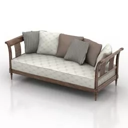 Home Wood Frame Sofa Salda 3d model
