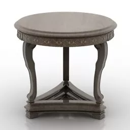 Classic Table Wooden 3d model Classic Table Wooden 3d model
