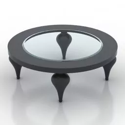 Round Glass Table Fratelli 3d model Round Glass Table Fratelli 3d model