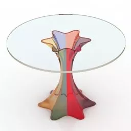 Glass Round Seat 3d model