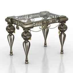 Classic Metal Table 3d model