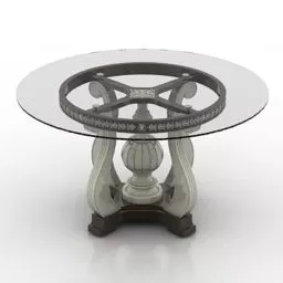 Round Glass Table V6 3d model Round Glass Table V6 3d model
