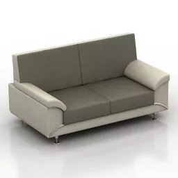 2 Seats Sofa Furniture 3d model