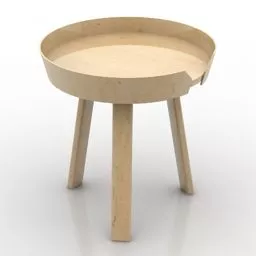 Round Wooden Table V1 3d model Round Wooden Table V1 3d model