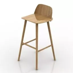 Club Chair Bar Wooden 3d model Club Chair Bar Wooden 3d model