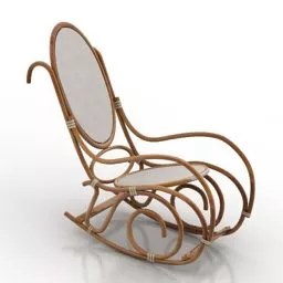 Bamboo Rocking Armchair 3d model